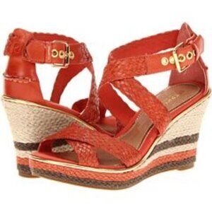 Sperry Harbordale Platform Espadrilles Wedge Sz 9 Leather woven BRAND NEW IN BOX